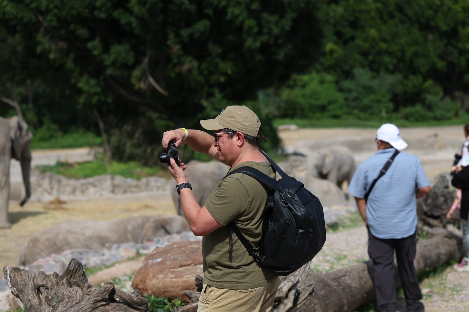 Participante fotografiando fauna en su hábitat abierto